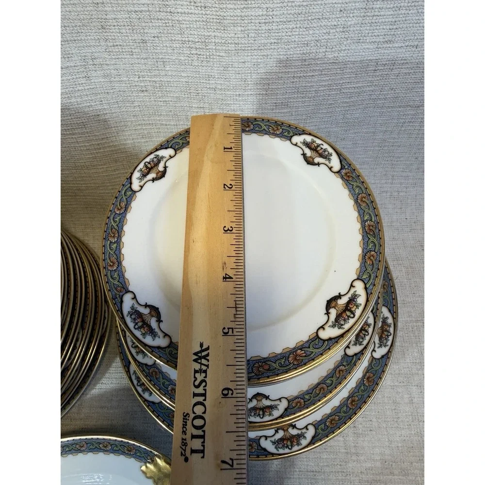 Vintage GB Bavaria Gimbel Brothers China Set Gold Trim‎ Plates Cups 56 Pc